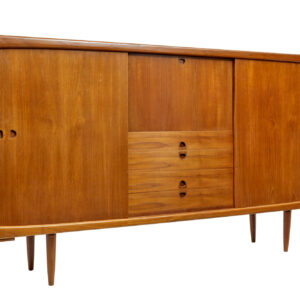 MID CENTURY DANISH TEAK HIGH BOARD BY H.W.KLEIN FOR BRAMIN