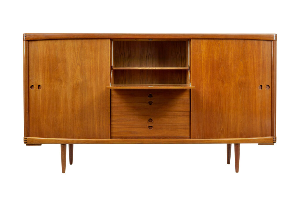 Mid Century Danish Teak High Board by H.w.klein for Bramin — image 12
