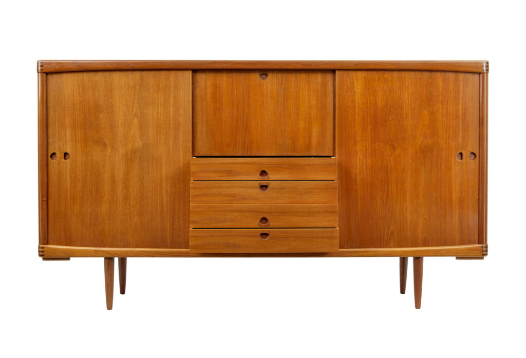 Mid Century Danish Teak High Board by H.w.klein for Bramin — image 11