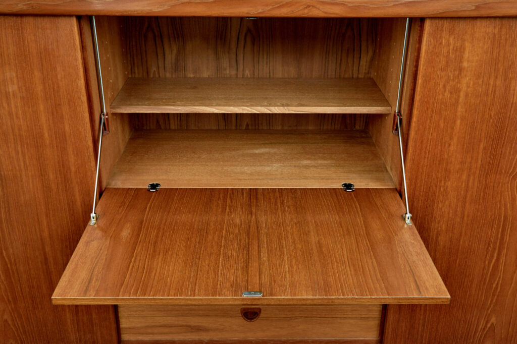 Mid Century Danish Teak High Board by H.w.klein for Bramin — image 3