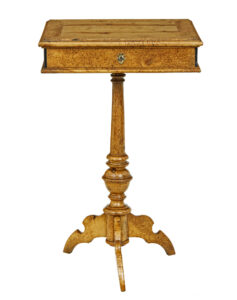 MID 19TH CENTURY SWEDISH BURR BIRCH WORK TABLE