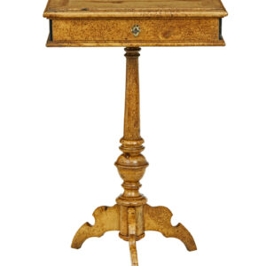 MID 19TH CENTURY SWEDISH BURR BIRCH WORK TABLE