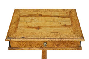 Mid 19th Century Swedish Burr Birch Work Table — thumbnail 8