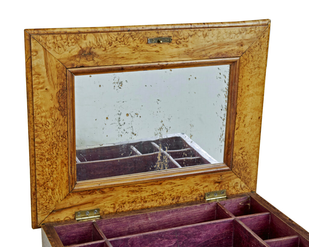 Mid 19th Century Swedish Burr Birch Work Table — image 4