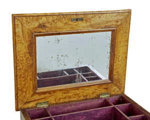 Mid 19th Century Swedish Burr Birch Work Table — thumbnail 4