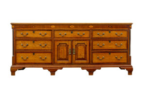 18th Century Inlaid Oak Lancashire Dresser Base — thumbnail 7
