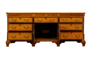 18th Century Inlaid Oak Lancashire Dresser Base — thumbnail 6