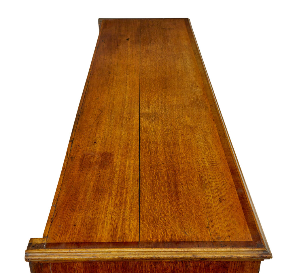 18th Century Inlaid Oak Lancashire Dresser Base — image 10