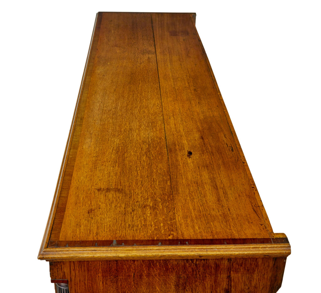 18th Century Inlaid Oak Lancashire Dresser Base — image 9