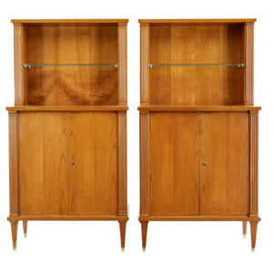 PAIR OF MID CENTURY SCANDINAVIAN ELM CABINETS