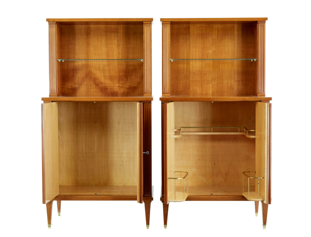 Pair of Mid Century Scandinavian Elm Cabinets — image 10