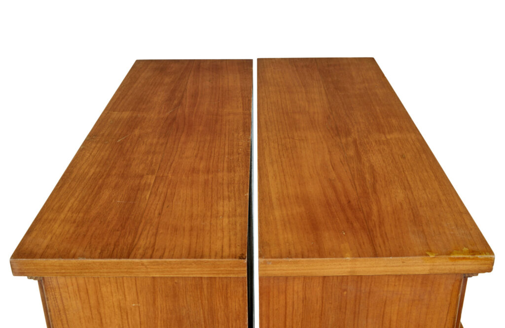 Pair of Mid Century Scandinavian Elm Cabinets — image 2