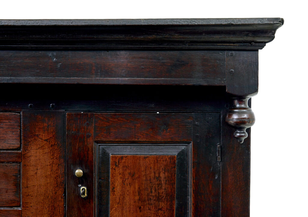 17th Century Carved Oak Welsh Court Cupboard — image 8