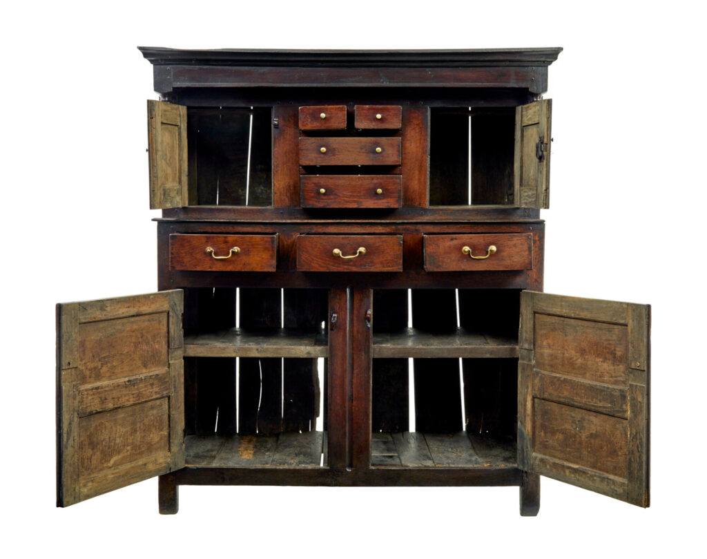 17th Century Carved Oak Welsh Court Cupboard — image 5