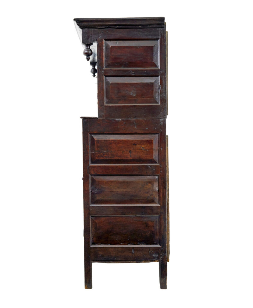 17th Century Carved Oak Welsh Court Cupboard — image 2