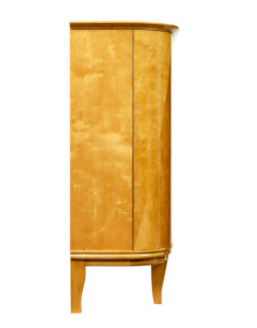 Mid Century Scandinavian Birch Inlaid Shaped Sideboard — thumbnail 7
