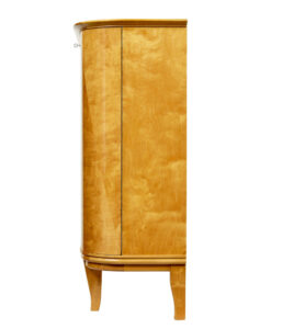 Mid Century Scandinavian Birch Inlaid Shaped Sideboard — thumbnail 5