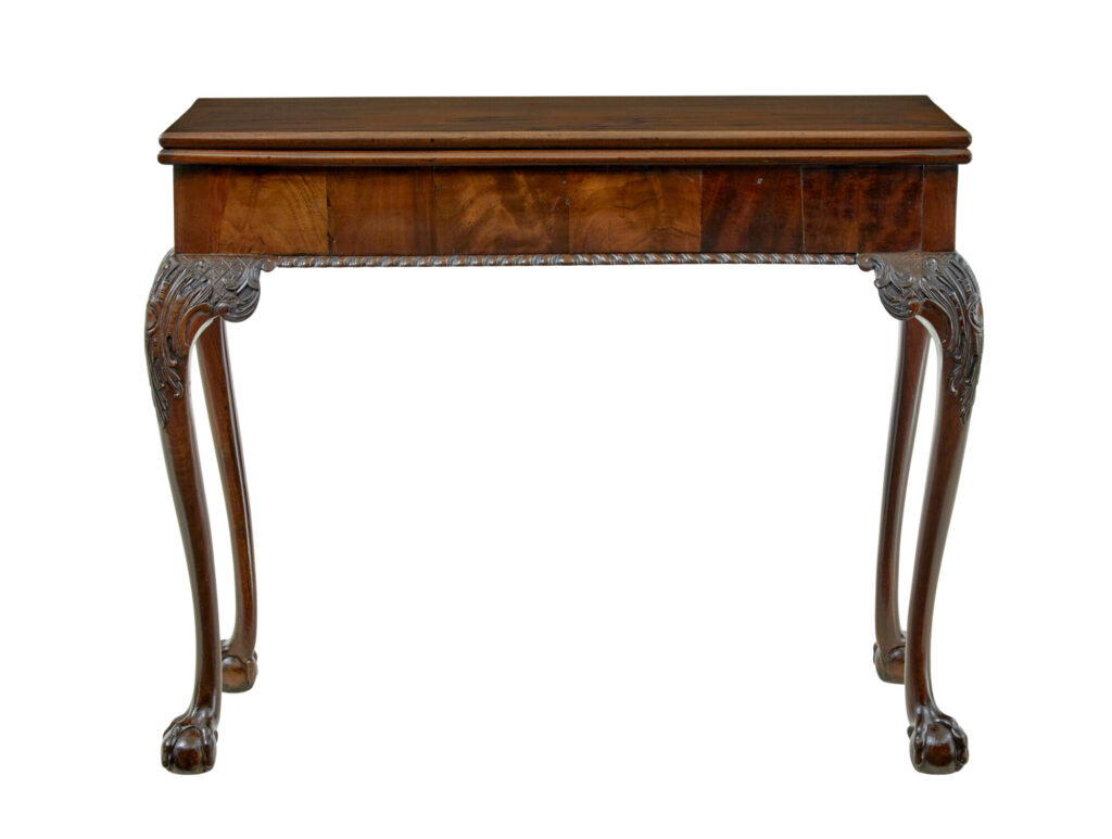 19th Century Chippendale Revival Carved Games Table
