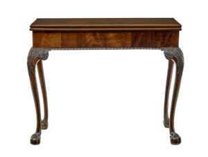 19TH CENTURY CHIPPENDALE REVIVAL CARVED GAMES TABLE