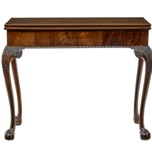 19TH CENTURY CHIPPENDALE REVIVAL CARVED GAMES TABLE