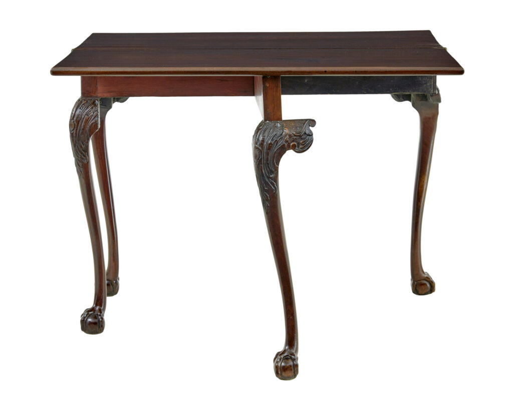 19th Century Chippendale Revival Carved Games Table — image 8