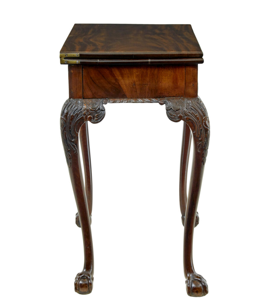 19th Century Chippendale Revival Carved Games Table — image 6