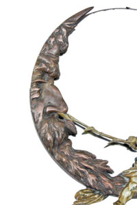 Period Art Deco Bronze and Brass Table Mirror — thumbnail 5