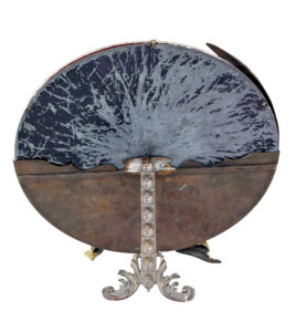 Period Art Deco Bronze and Brass Table Mirror — thumbnail 2