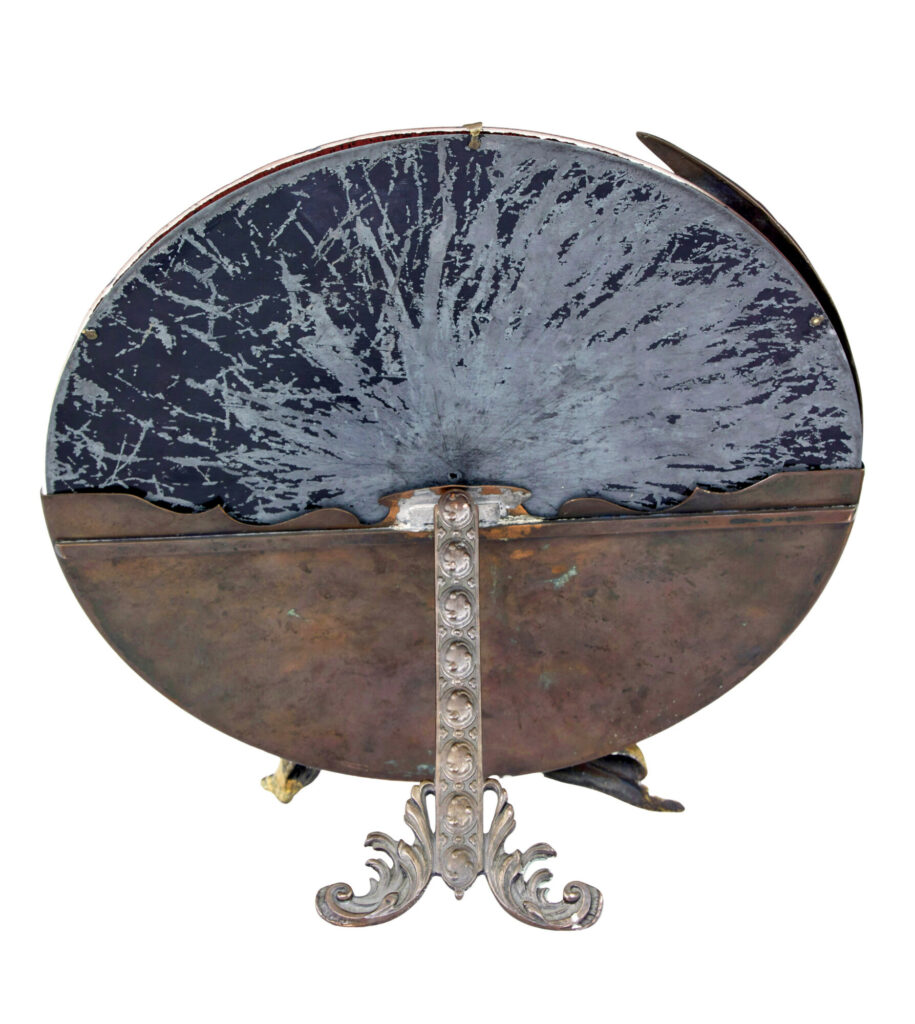 Period Art Deco Bronze and Brass Table Mirror — image 2
