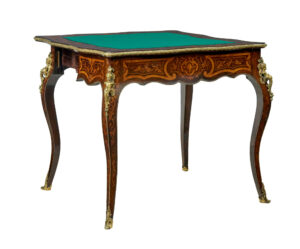 19th Century Louis Xv Influenced Inlaid Card Table — thumbnail 8