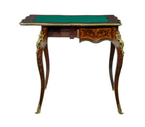 19th Century Louis Xv Influenced Inlaid Card Table — thumbnail 7