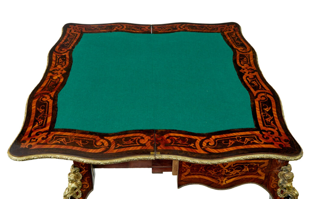 19th Century Louis Xv Influenced Inlaid Card Table — image 6