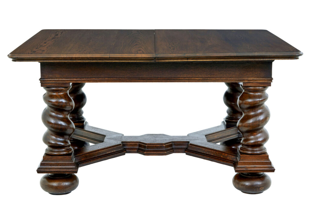 Early 20th Century Oak Extending Dining Table — image 2