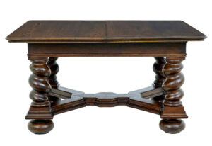 Early 20th Century Oak Extending Dining Table — thumbnail 2