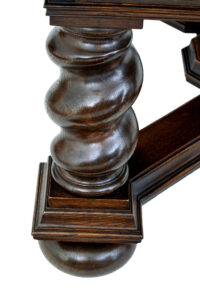 Early 20th Century Oak Extending Dining Table — thumbnail 6