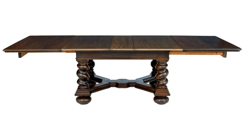 Early 20th Century Oak Extending Dining Table — image 3