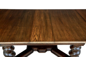 Early 20th Century Oak Extending Dining Table — thumbnail 10