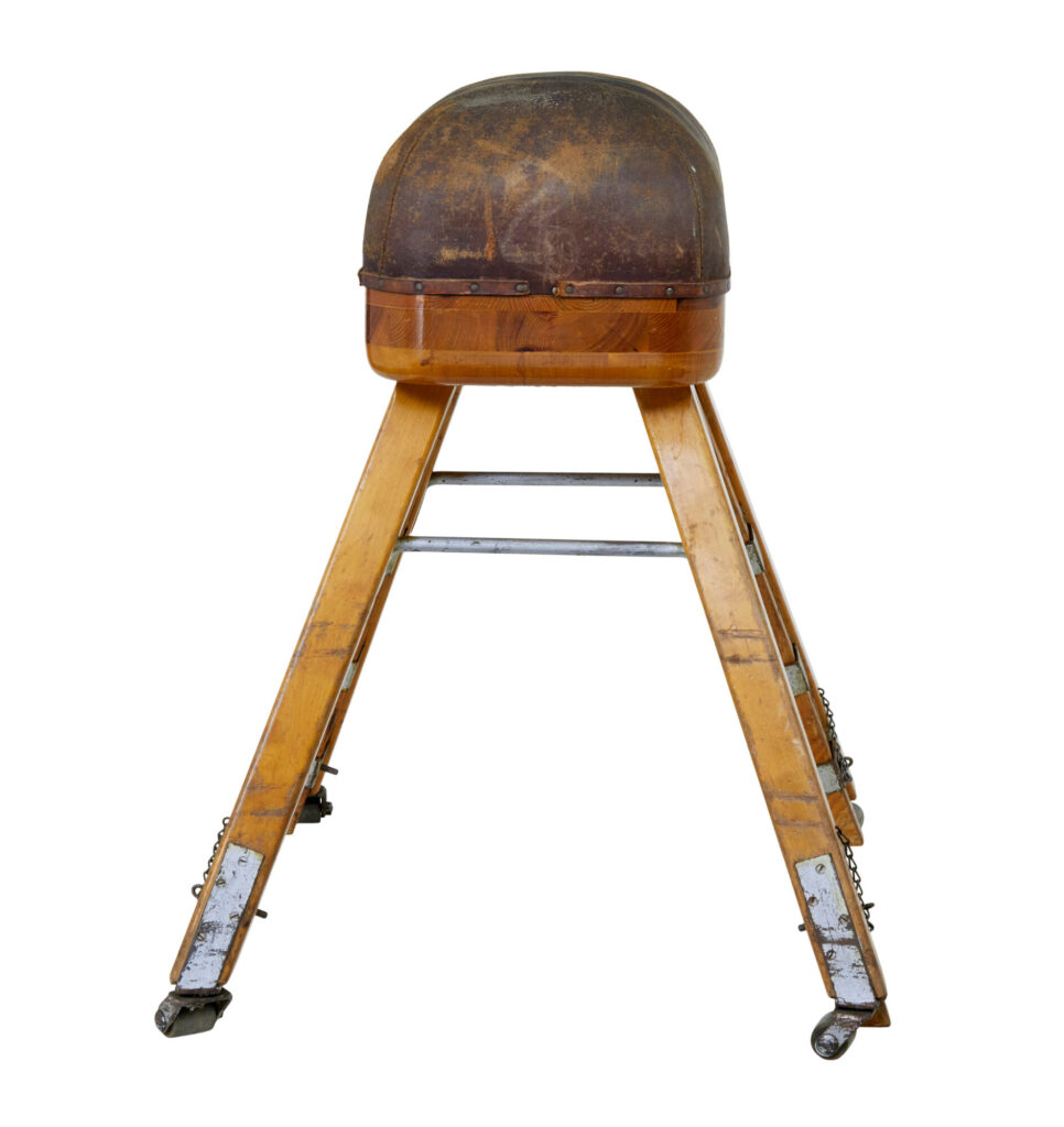 Large Mid 20th Century Scandinavian Pine Gym Horse — image 7