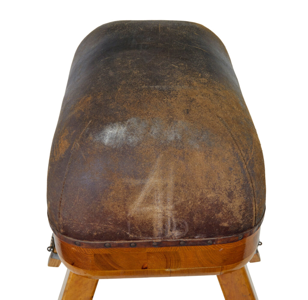 Large Mid 20th Century Scandinavian Pine Gym Horse — image 4