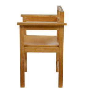Set of 6 1960’s Scandinavian Modern Oak and Leather Armchairs — thumbnail 8