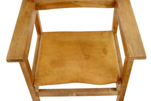 Set of 6 1960’s Scandinavian Modern Oak and Leather Armchairs — thumbnail 3