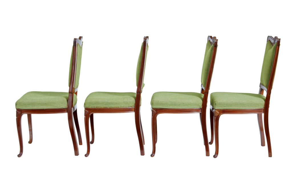 Set of 6 Mid 20th Century Carved Dining Chairs — image 7