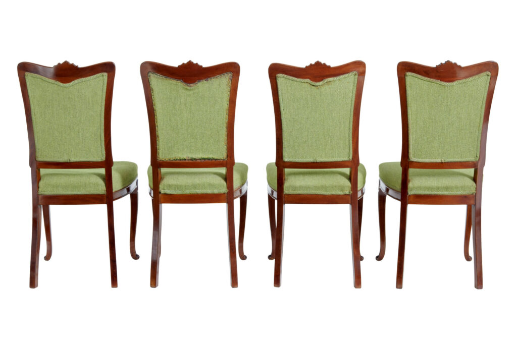 Set of 6 Mid 20th Century Carved Dining Chairs — image 6