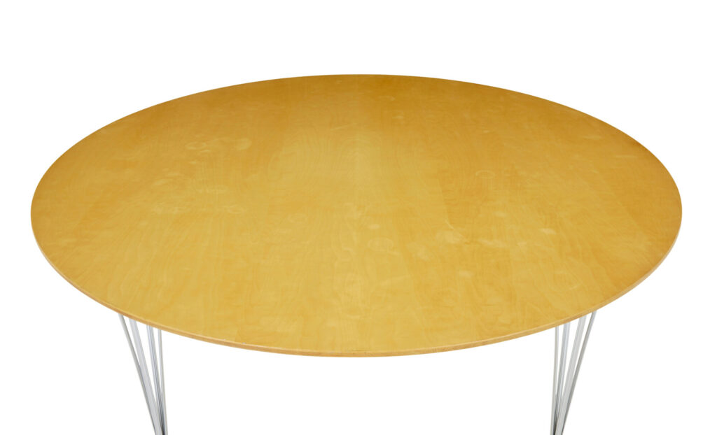 Large Round Scandinavian Bruno Mathsson Birch Dining Table — image 7