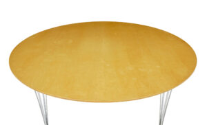 Large Round Scandinavian Bruno Mathsson Birch Dining Table — thumbnail 7
