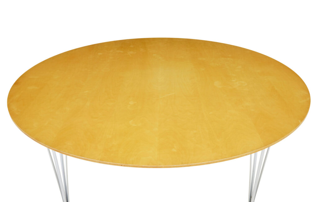Large Round Scandinavian Bruno Mathsson Birch Dining Table — image 6