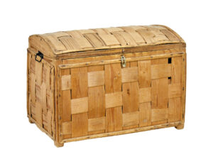 19th Century Swedish Woven Pine Dome Top Trunk — thumbnail 2