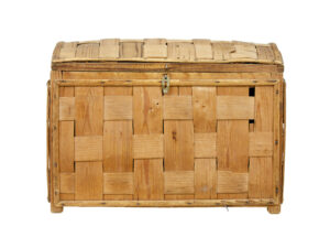 19th Century Swedish Woven Pine Dome Top Trunk — thumbnail 8