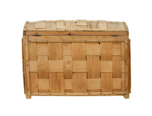 19th Century Swedish Woven Pine Dome Top Trunk — thumbnail 6