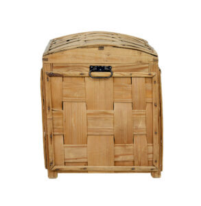 19th Century Swedish Woven Pine Dome Top Trunk — thumbnail 5